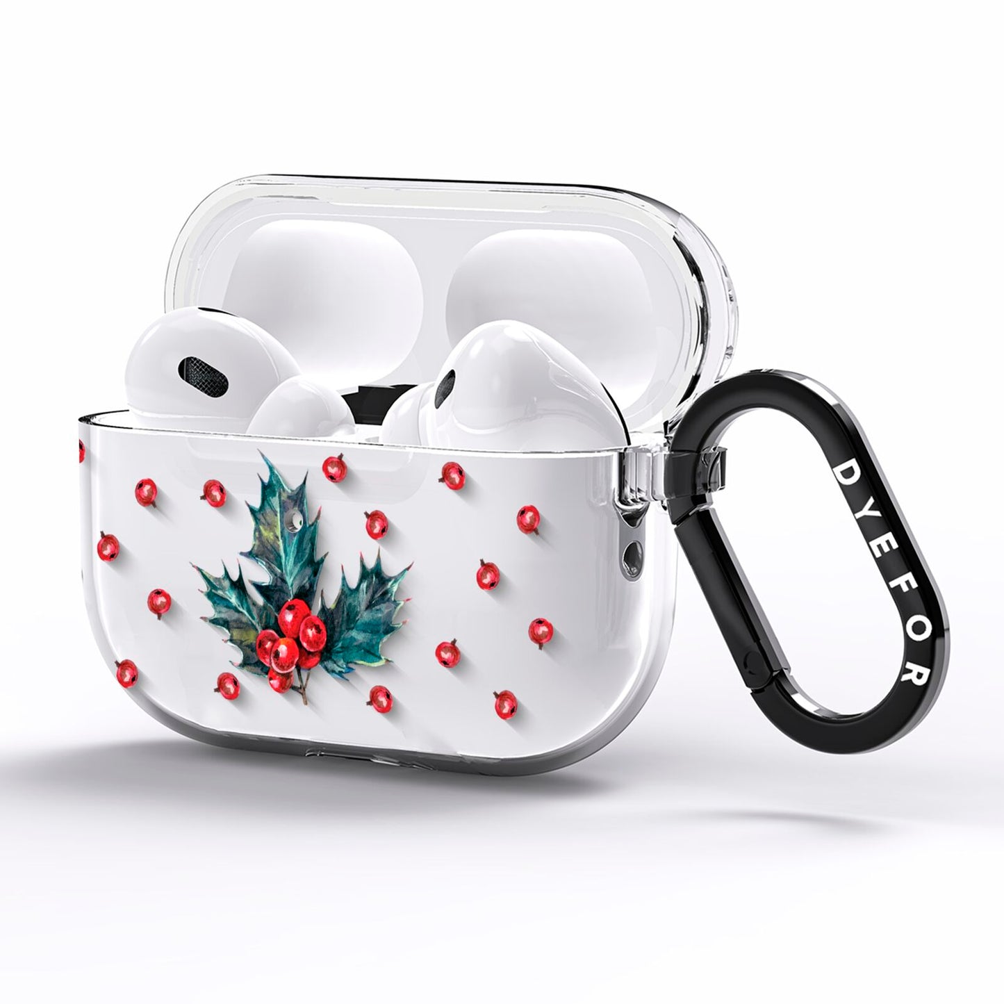Holly berry AirPods Pro Clear Case Side Image