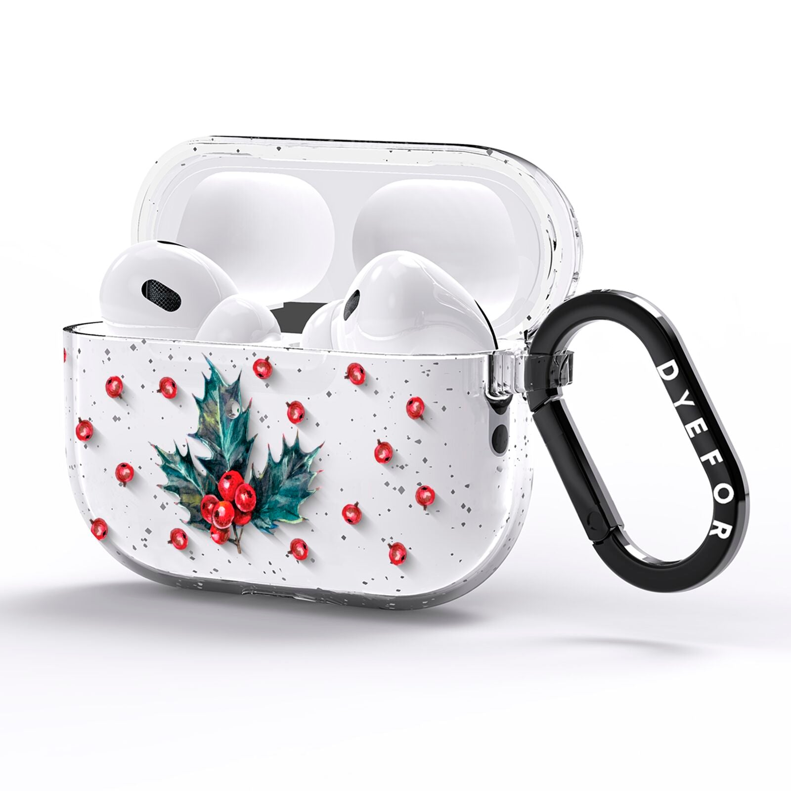 Holly berry AirPods Pro Glitter Case Side Image