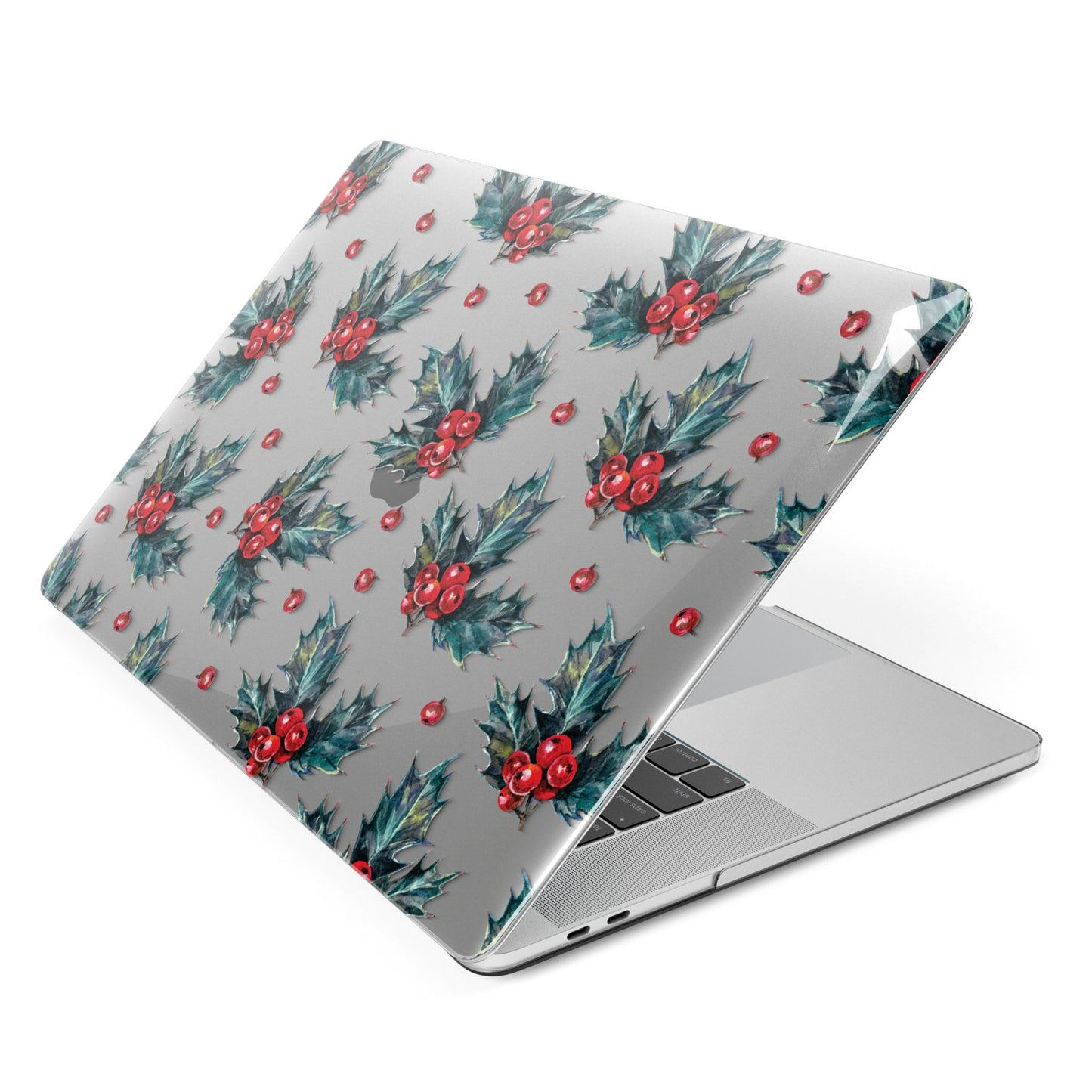 Holly berry Apple MacBook Case Side View