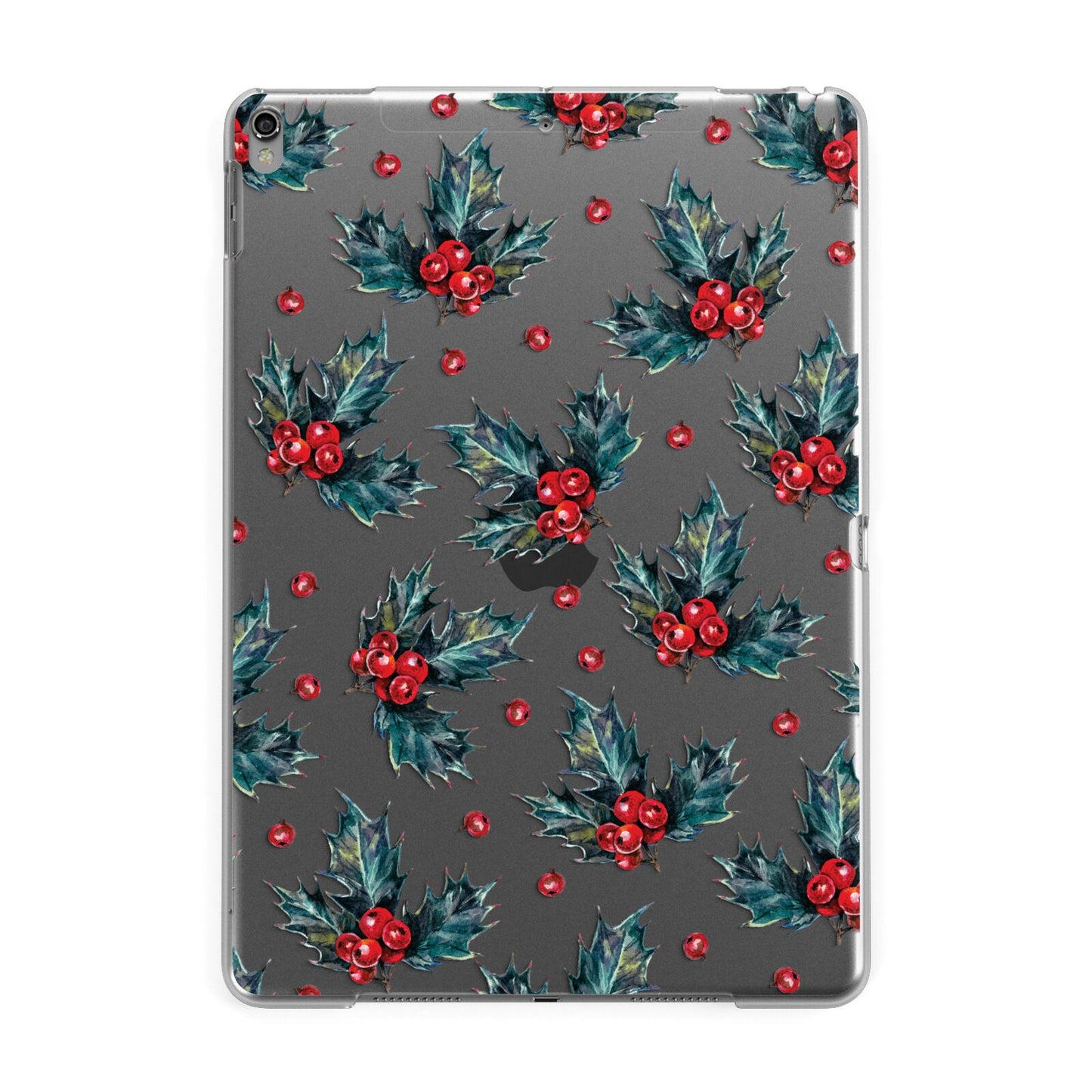 Holly berry Apple iPad Grey Case