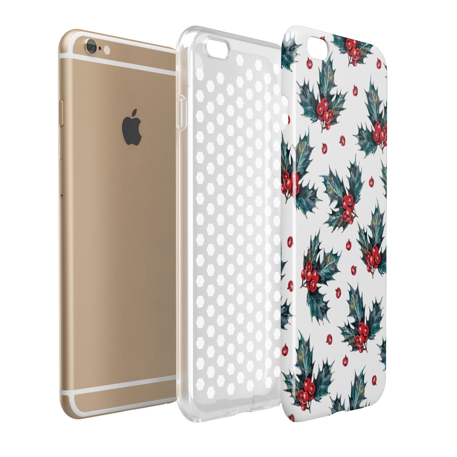 Holly berry Apple iPhone 6 Plus 3D Tough Case Expand Detail Image