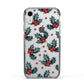 Holly berry Apple iPhone XR Impact Case Black Edge on Silver Phone