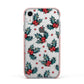 Holly berry Apple iPhone XR Impact Case Pink Edge on Silver Phone
