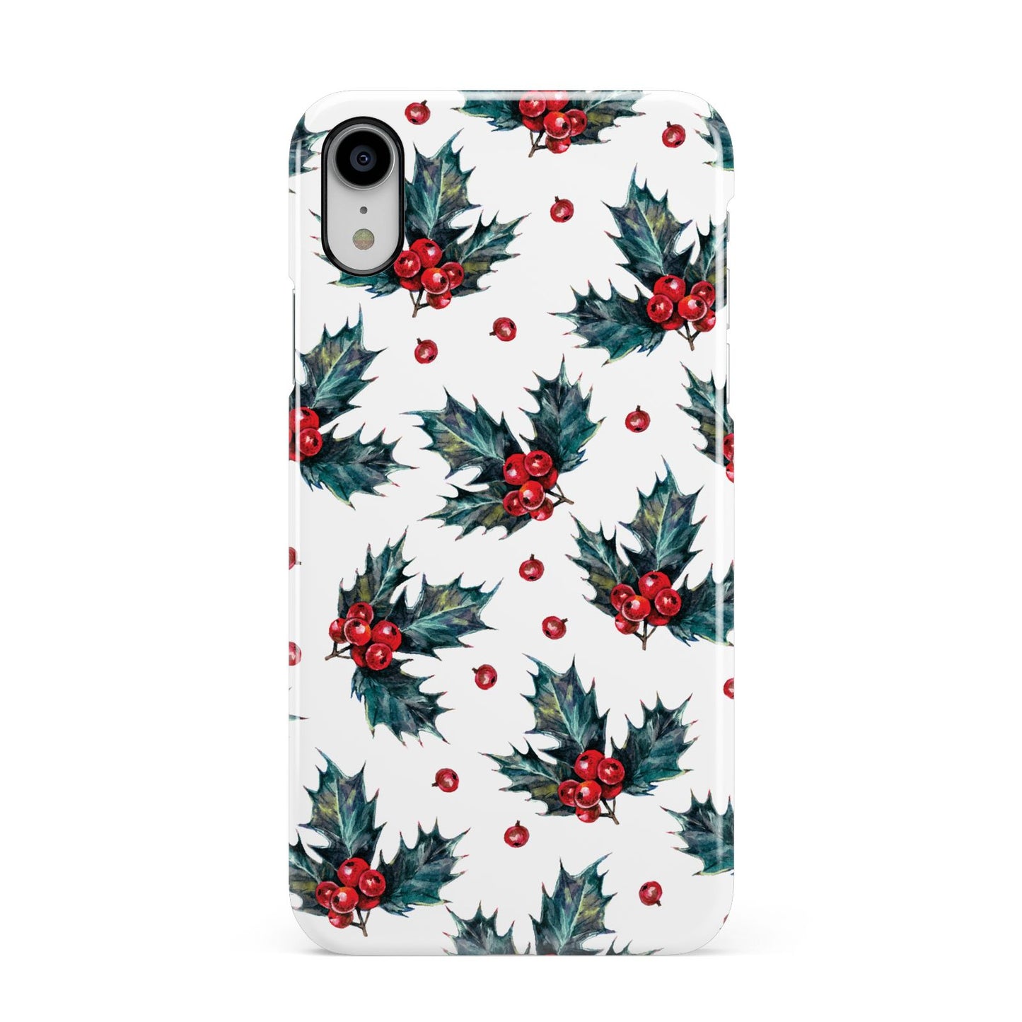 Holly berry Apple iPhone XR White 3D Snap Case