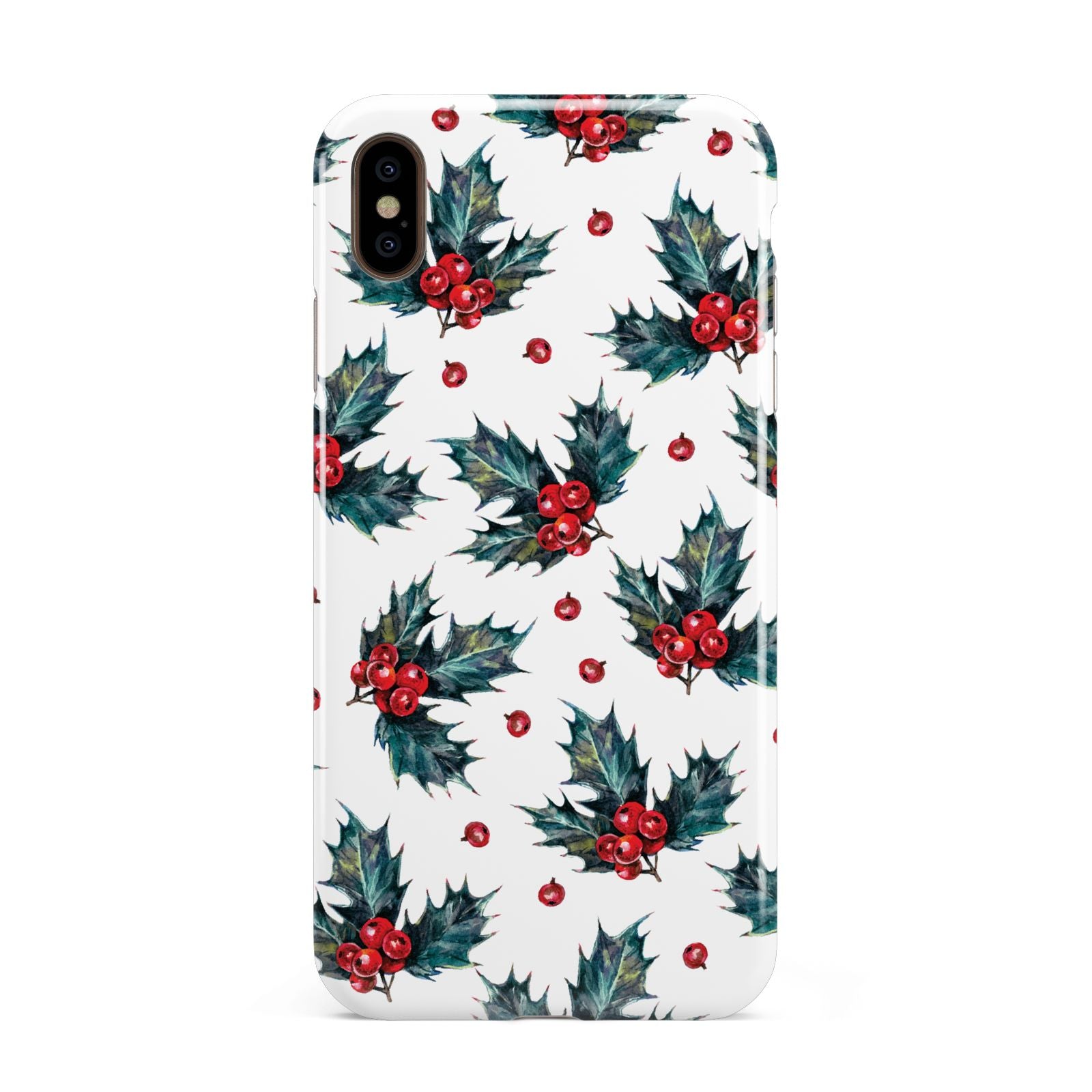Holly berry Apple iPhone Xs Max 3D Tough Case