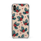 Holly berry Apple iPhone Xs Max Impact Case Black Edge on Gold Phone