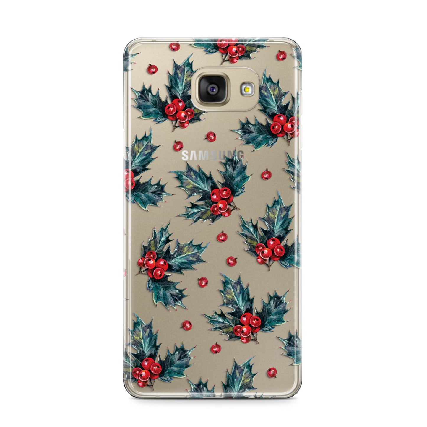 Holly berry Samsung Galaxy A9 2016 Case on gold phone