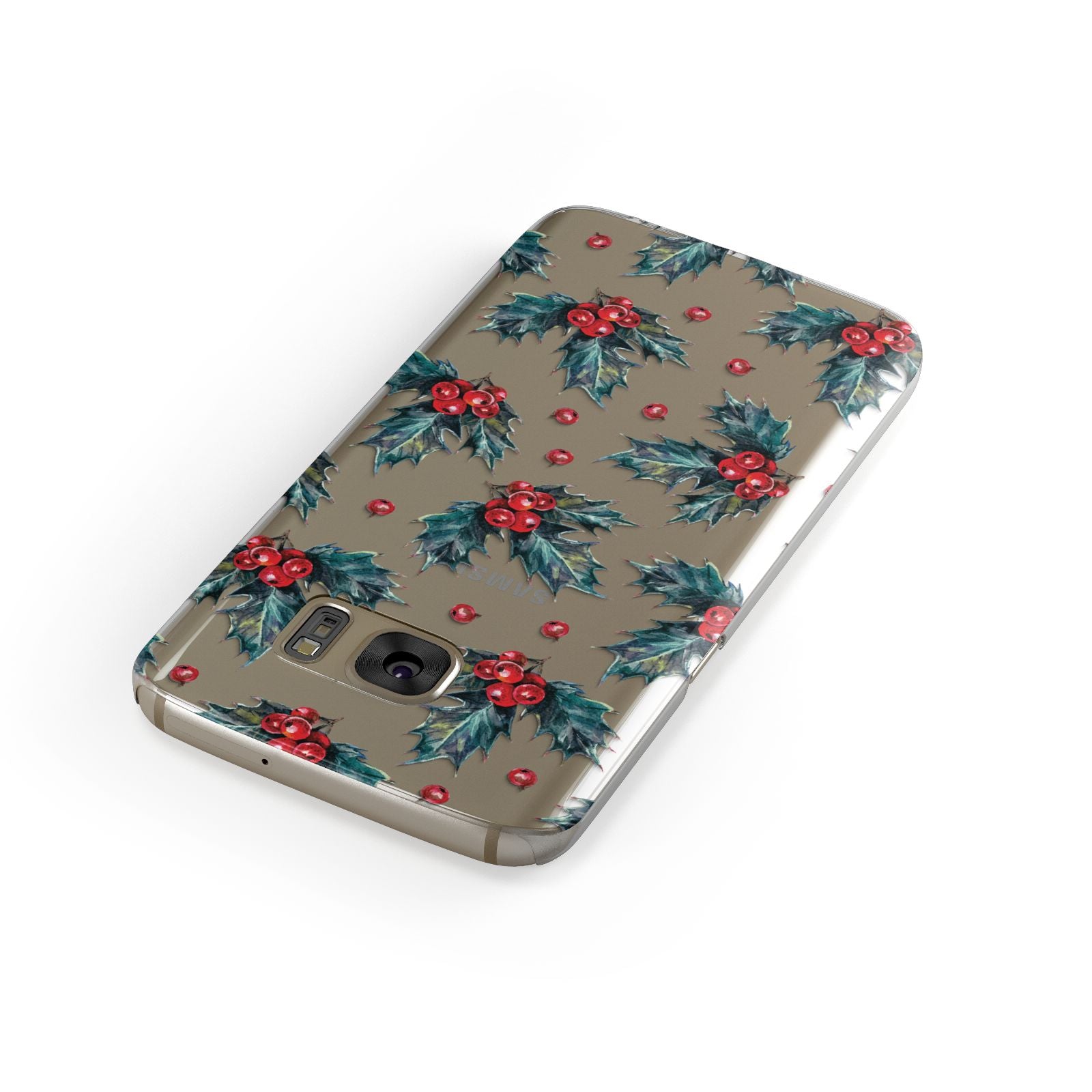 Holly berry Samsung Galaxy Case Front Close Up