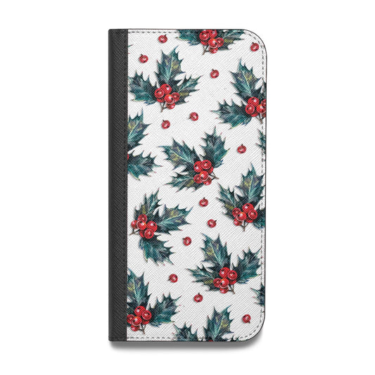 Holly berry Vegan Leather Flip iPhone Case
