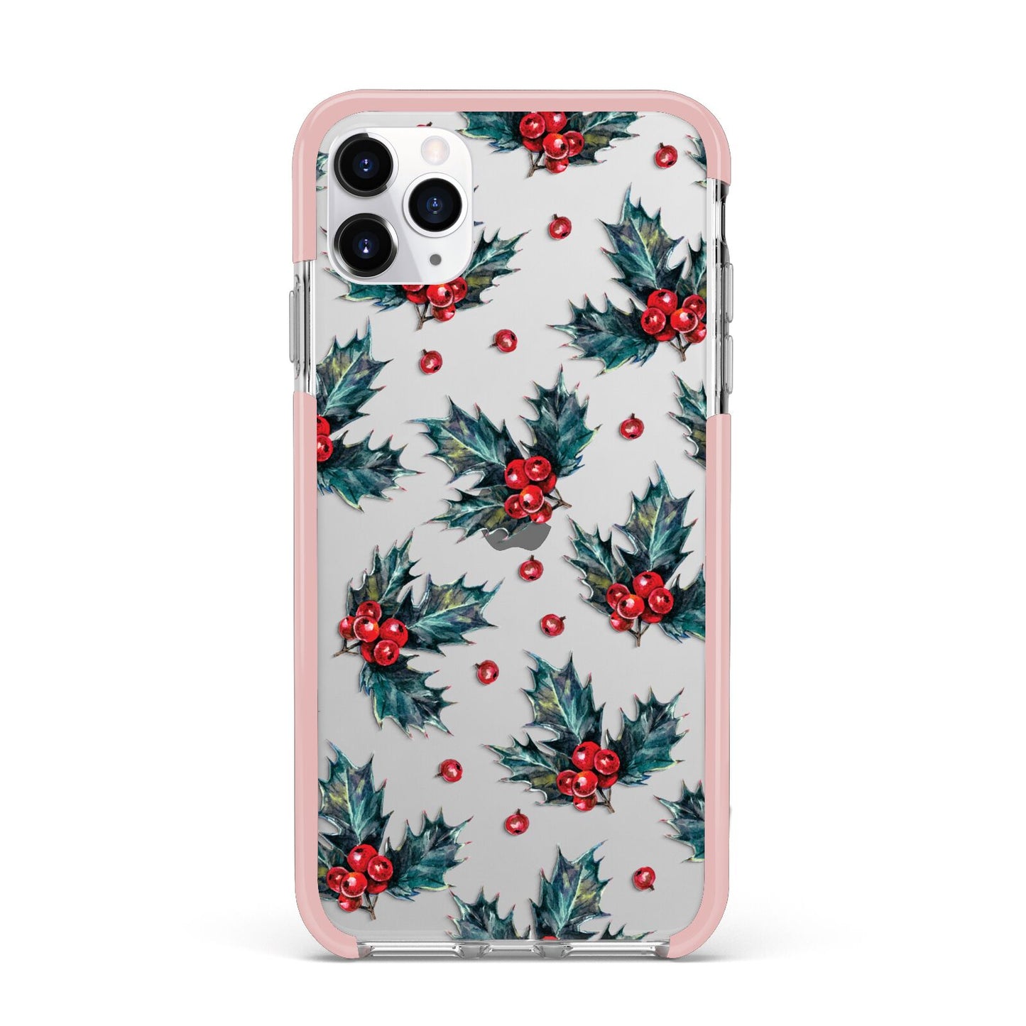 Holly berry iPhone 11 Pro Max Impact Pink Edge Case