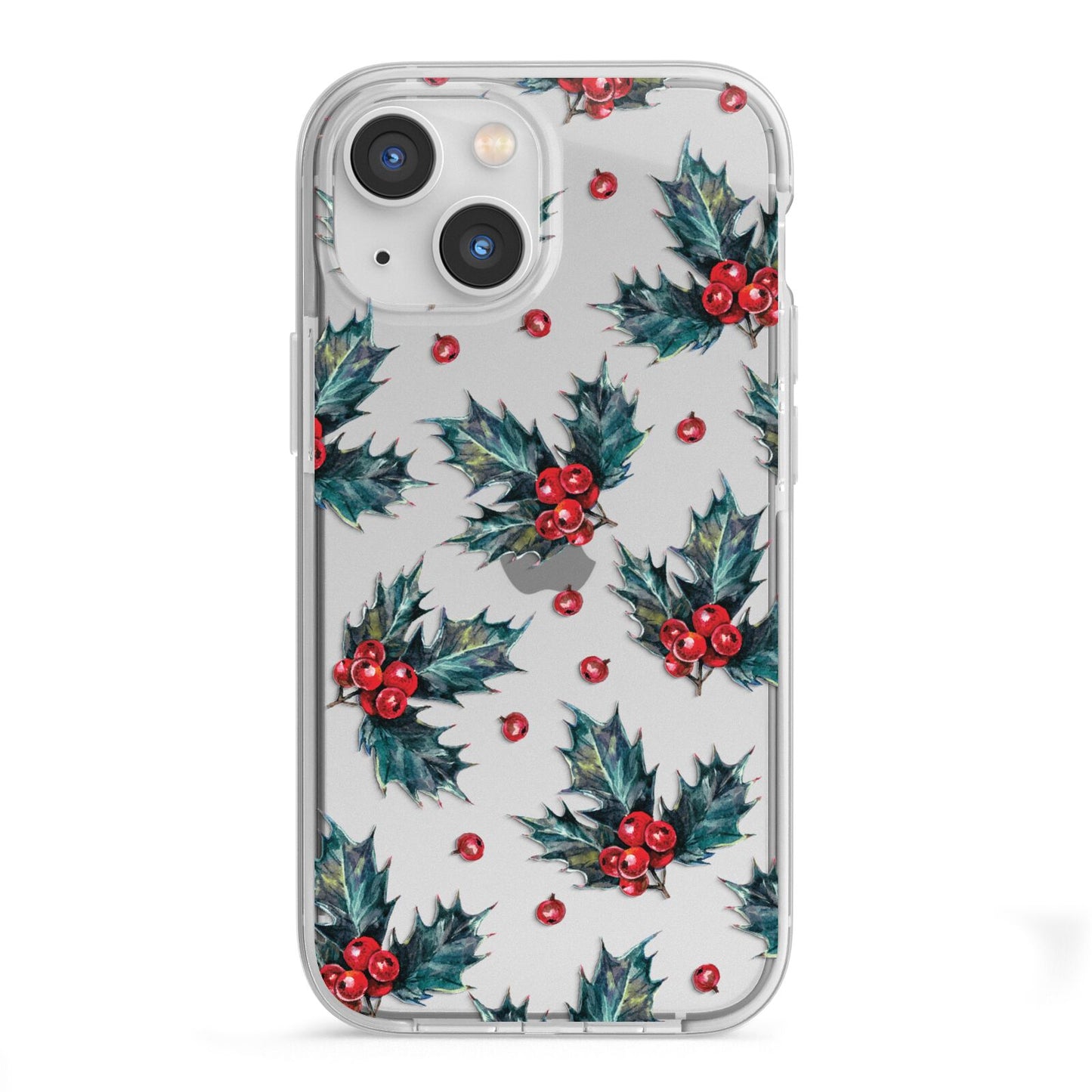 Holly berry iPhone 13 Mini TPU Impact Case with White Edges