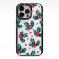 Holly berry iPhone 13 Pro Black Impact Case on Silver phone