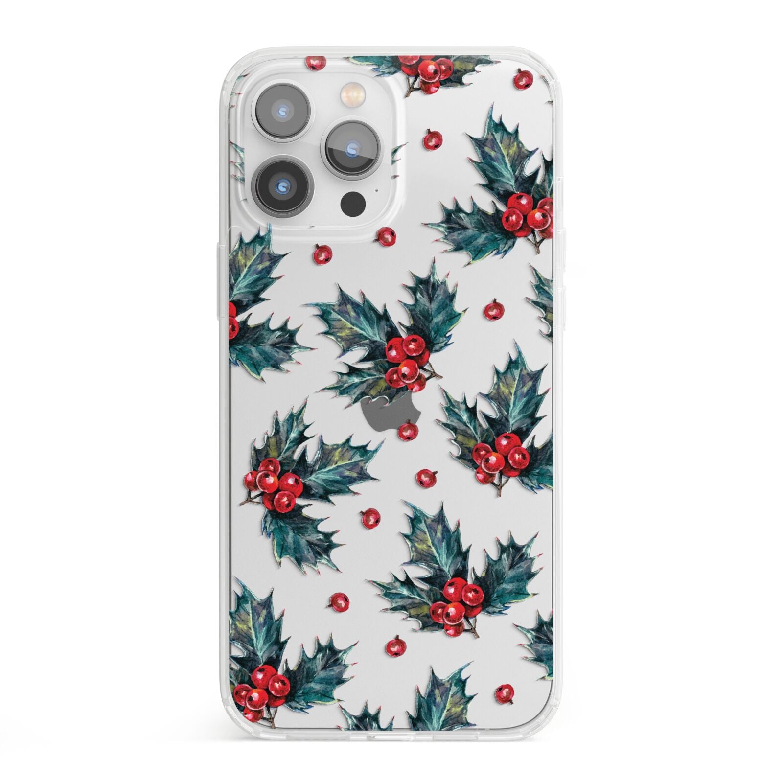 Holly berry iPhone 13 Pro Max Clear Bumper Case