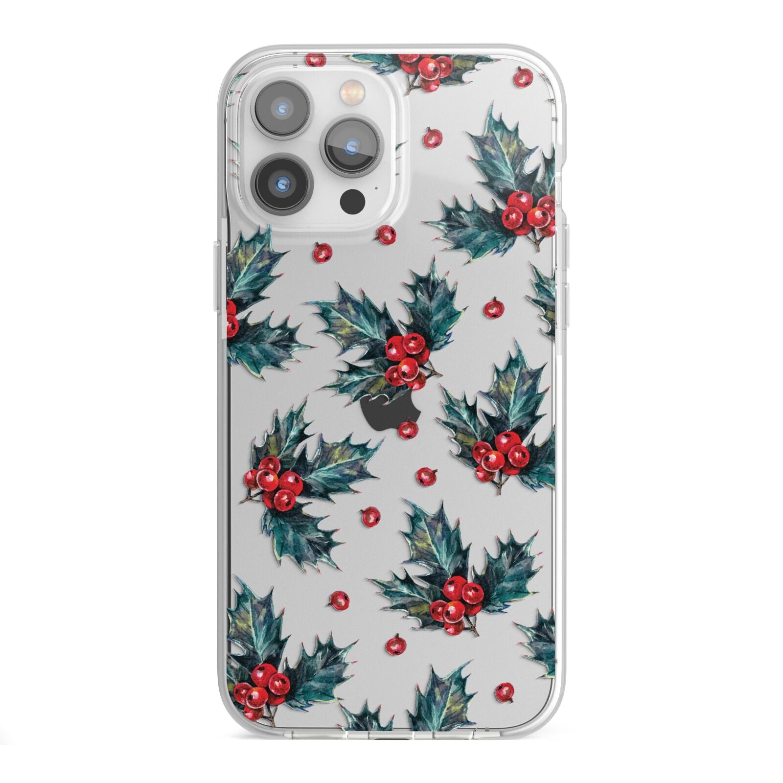 Holly berry iPhone 13 Pro Max TPU Impact Case with White Edges
