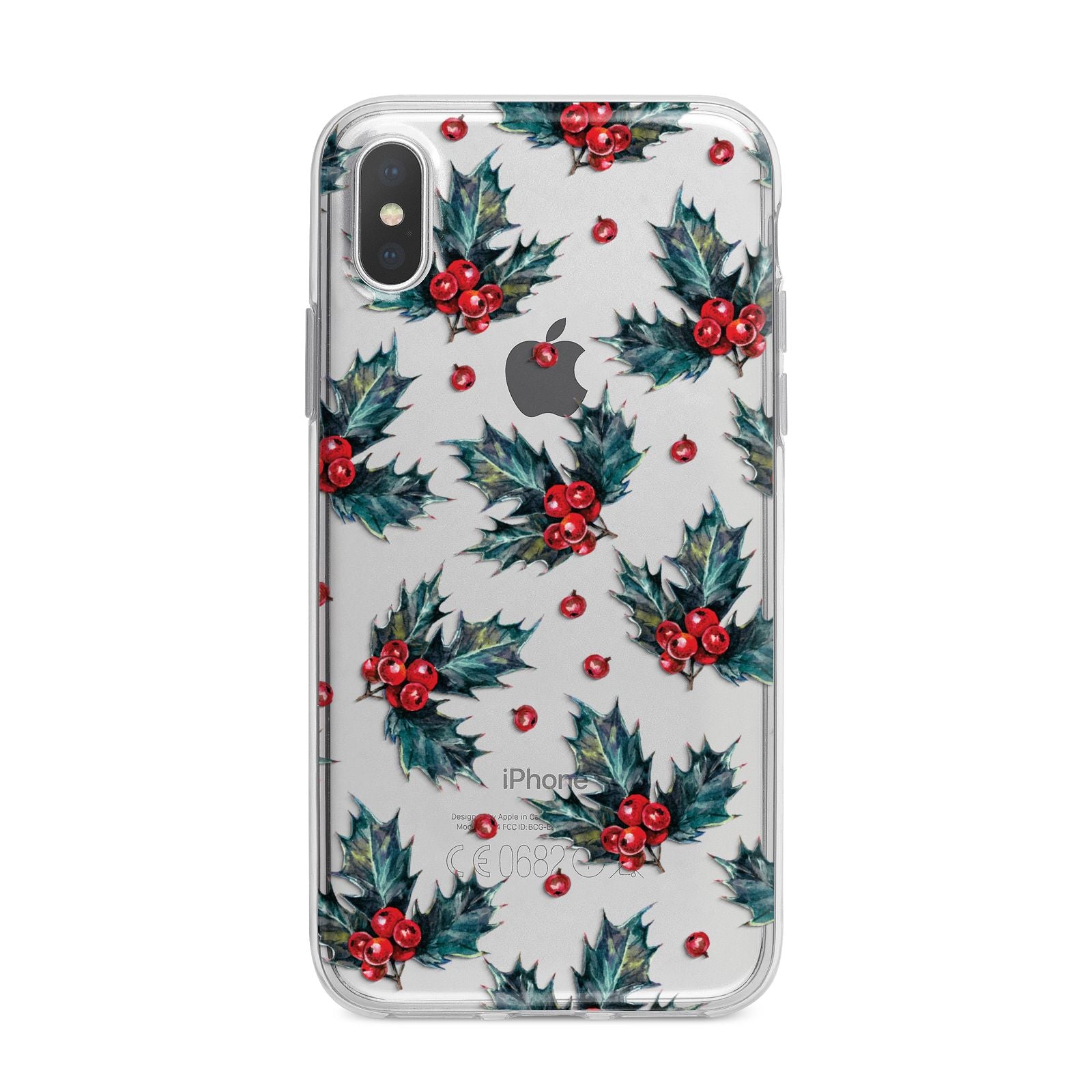 Holly berry iPhone X Bumper Case on Silver iPhone Alternative Image 1