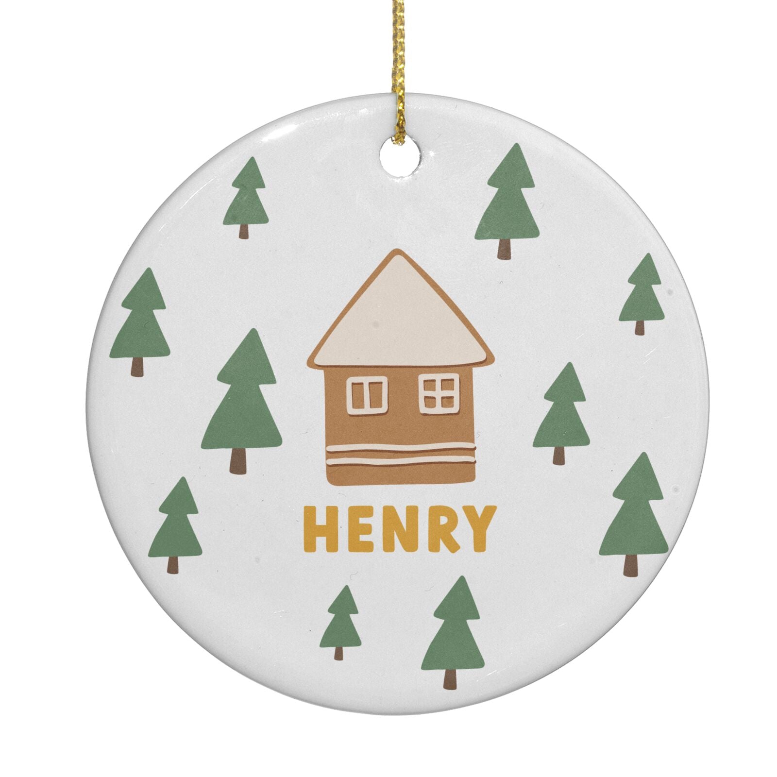 Home for Christmas Circle Decoration Back Image