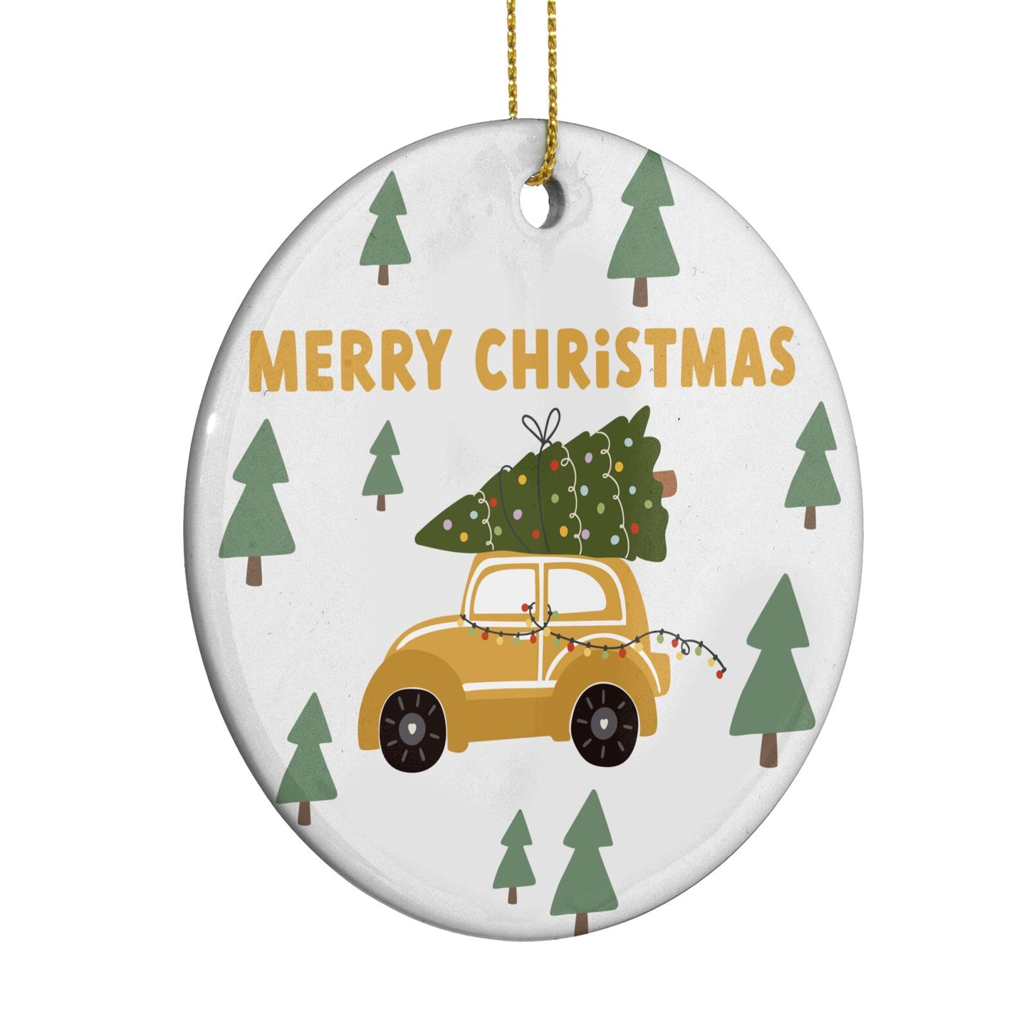 Home for Christmas Circle Decoration Side Angle