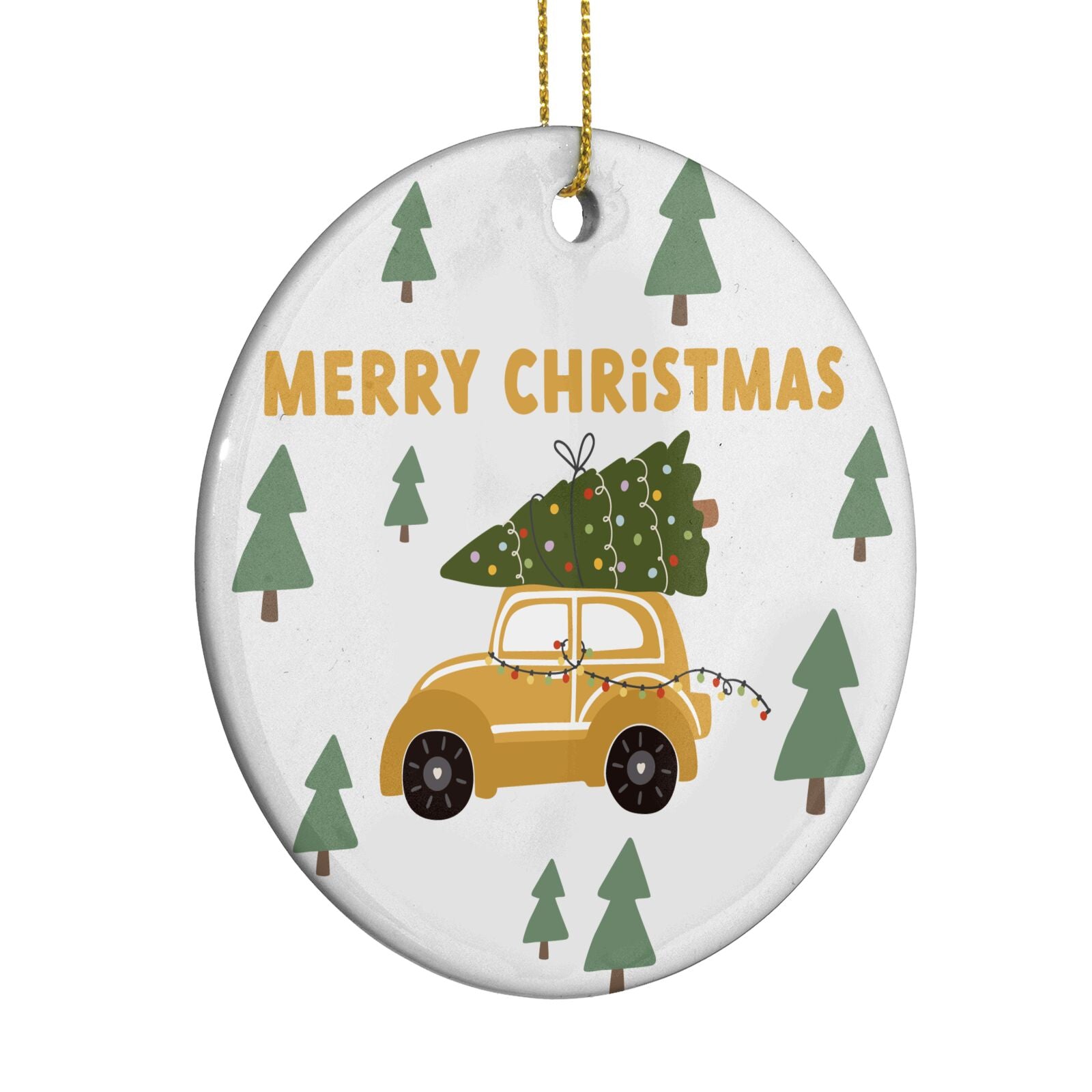 Home for Christmas Circle Decoration Side Angle