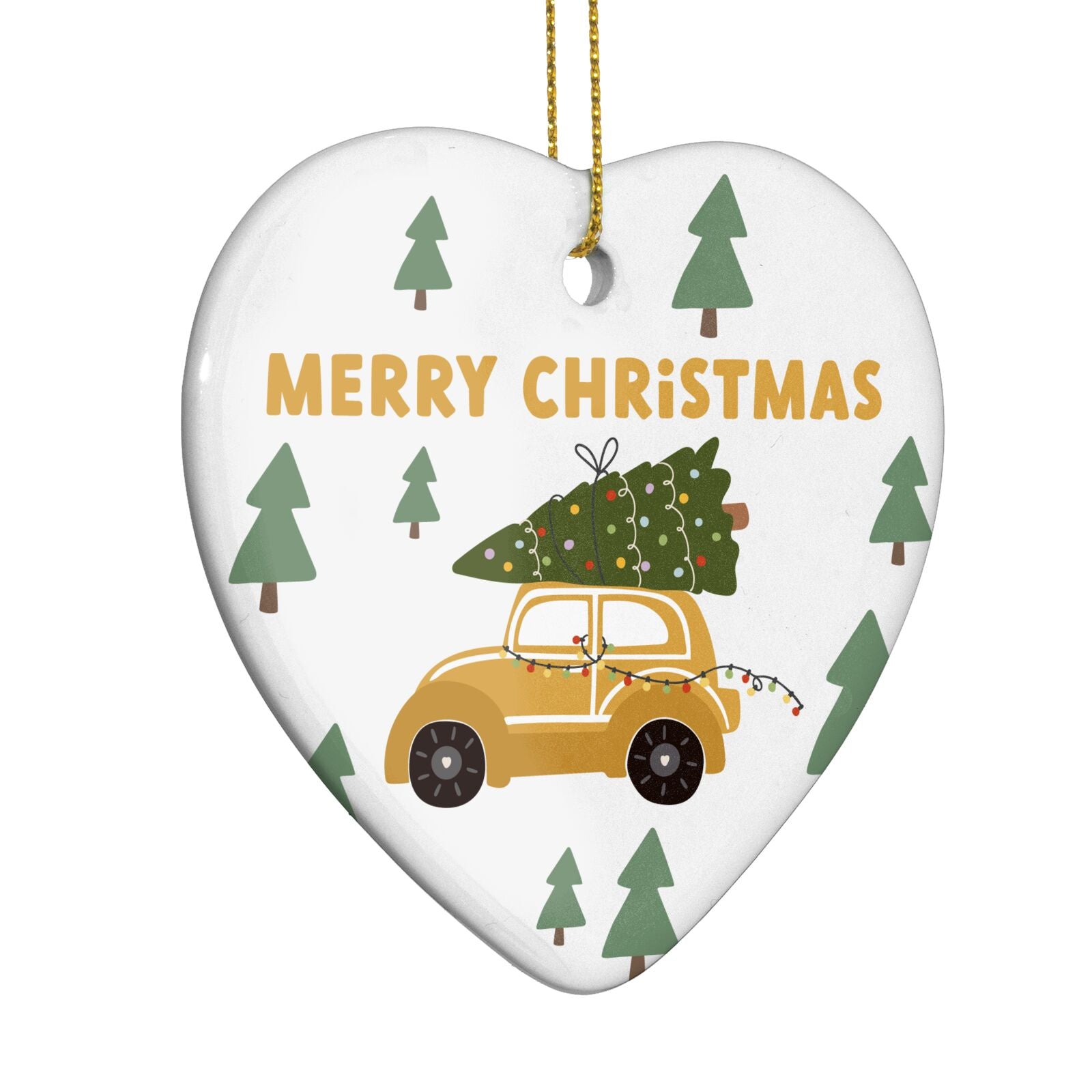 Home for Christmas Heart Decoration Side Angle