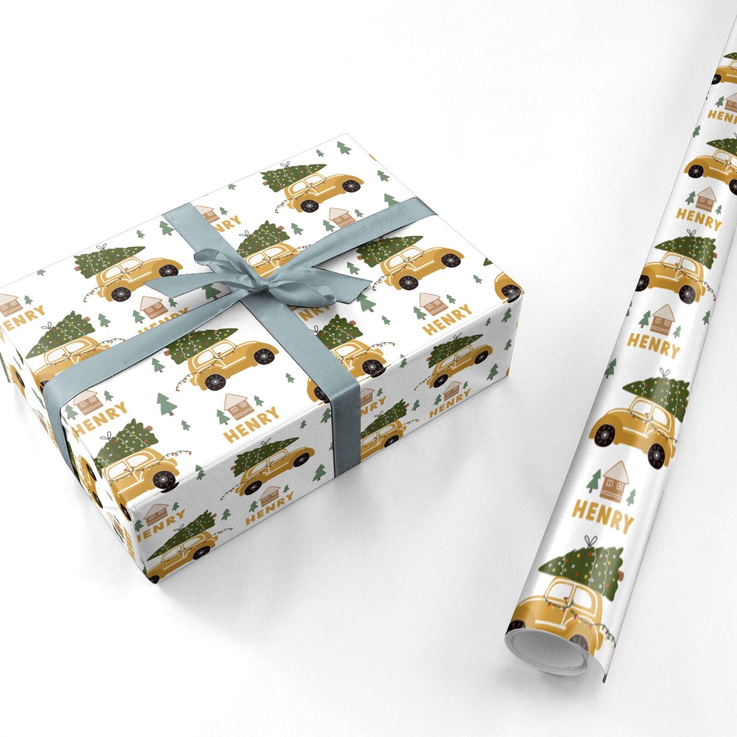 Home for Christmas Personalised Wrapping Paper