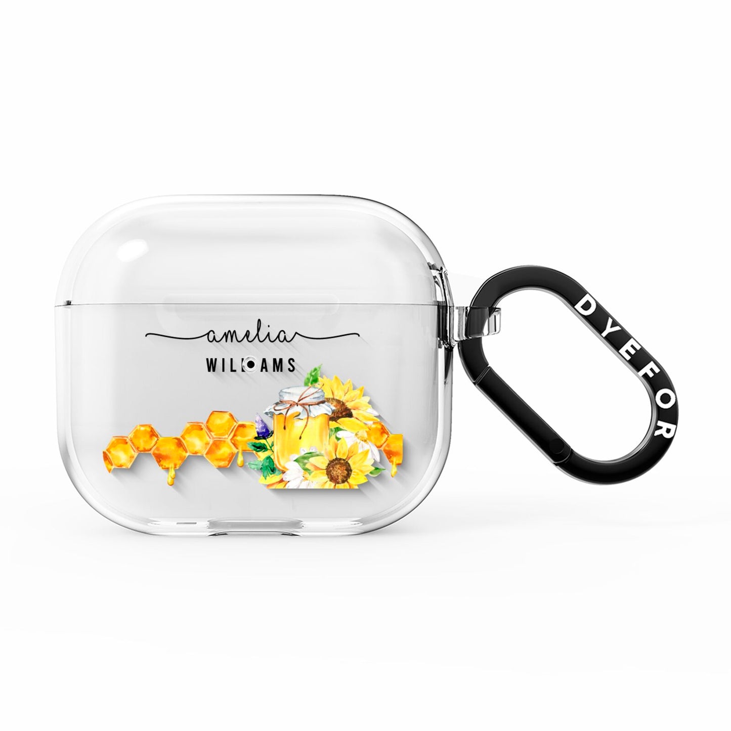 Honey Personalised Names AirPods Clear Case 3rd Gen