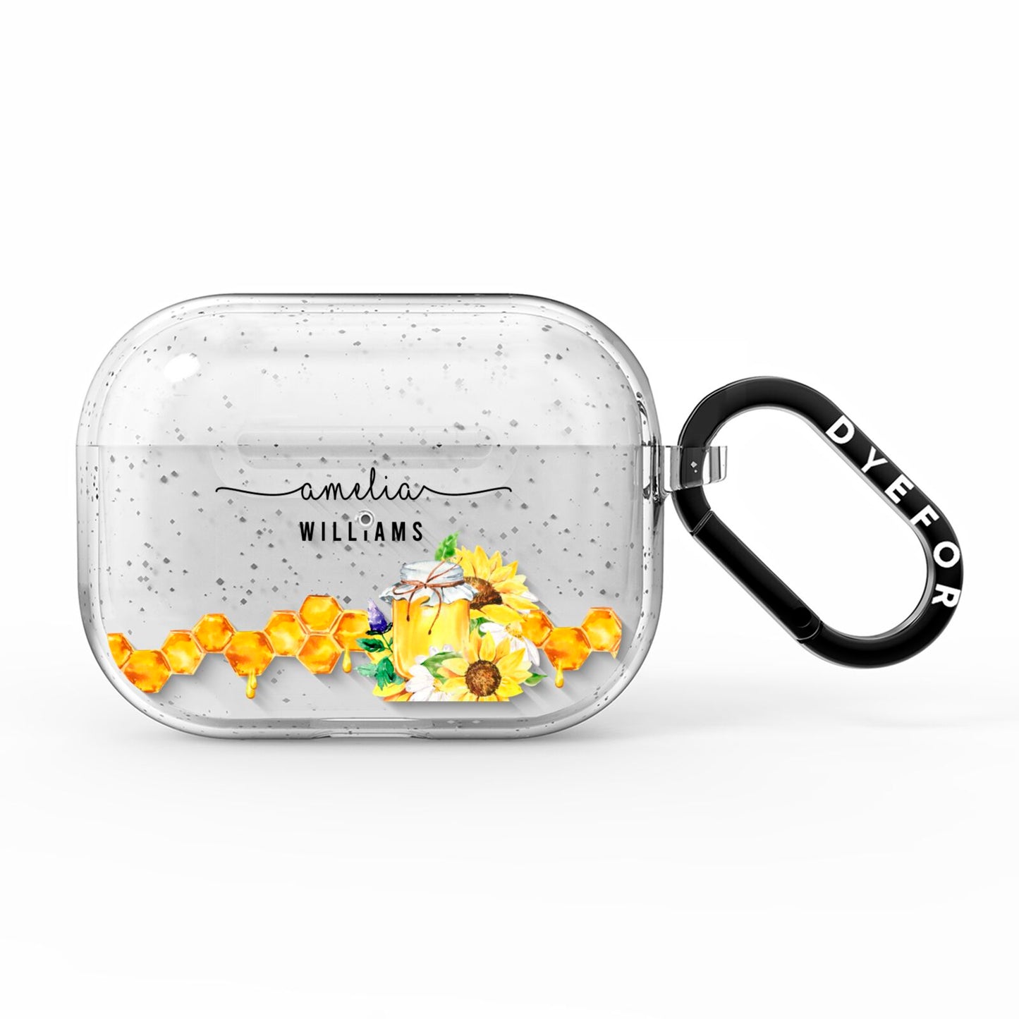 Honey Personalised Names AirPods Pro Glitter Case
