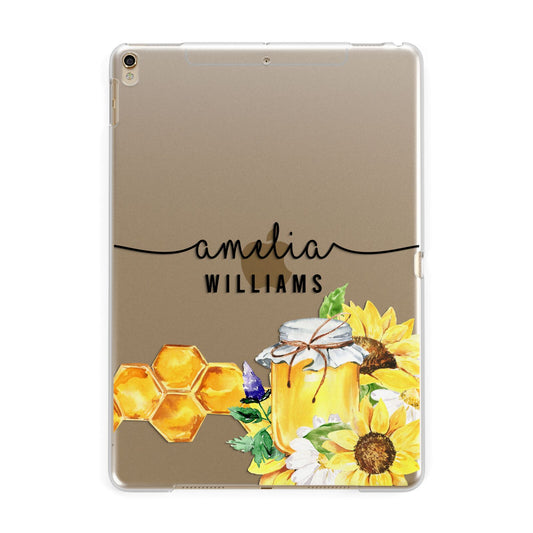 Honey Personalised Names Apple iPad Gold Case