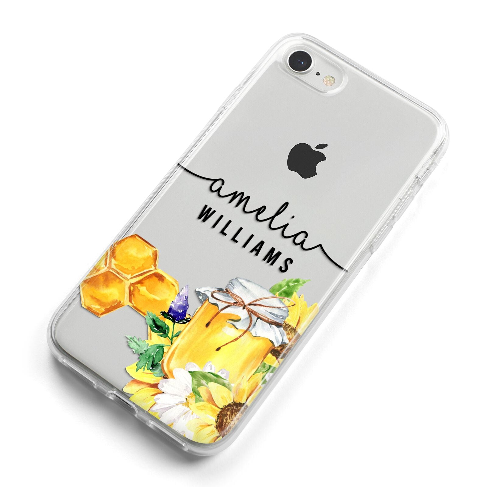 Honey Personalised Names iPhone 8 Bumper Case on Silver iPhone Alternative Image