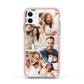 Honeycomb Photo Apple iPhone 11 in White with Pink Impact Case