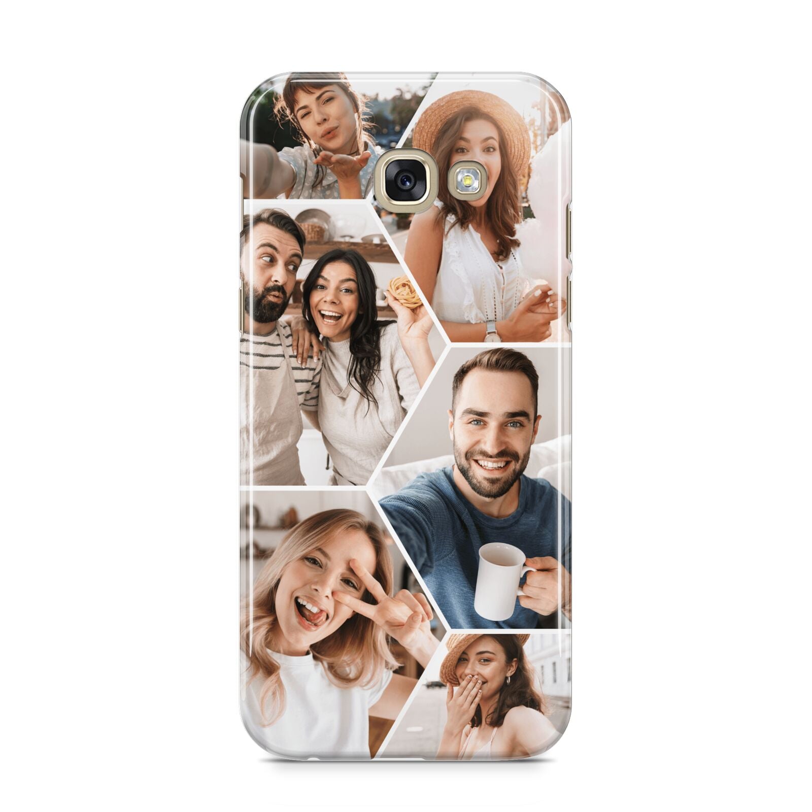 Honeycomb Photo Samsung Galaxy A5 2017 Case on gold phone