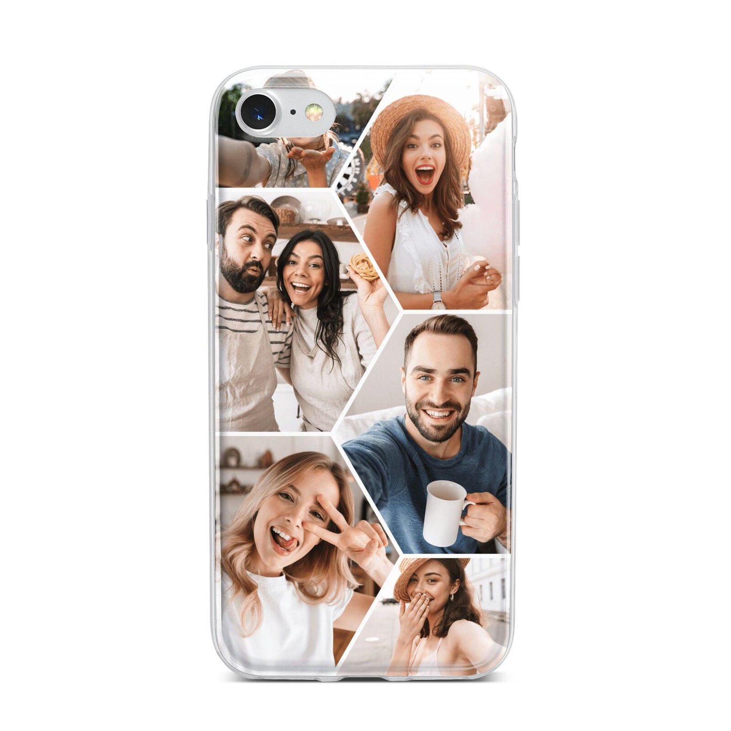 Honeycomb Photo iPhone 7 Bumper Case on Silver iPhone