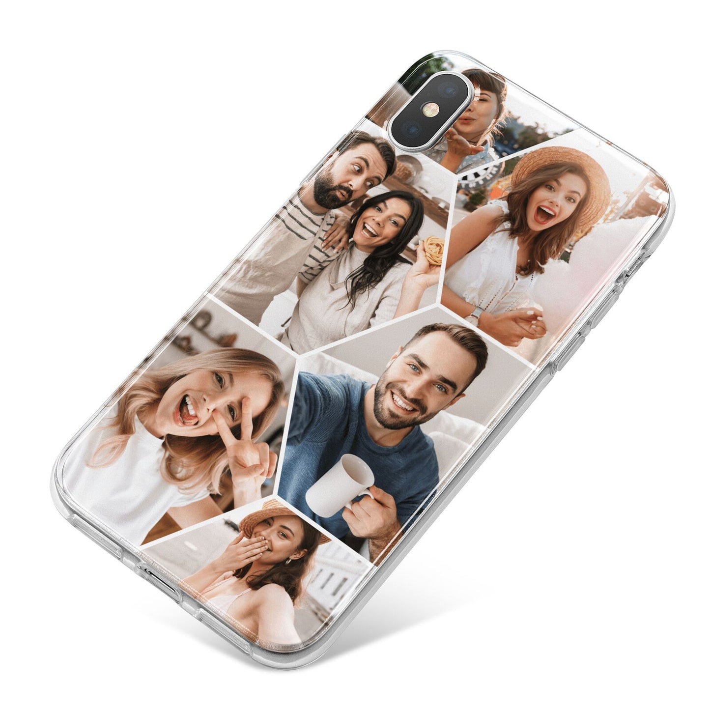 Honeycomb Photo iPhone X Bumper Case on Silver iPhone