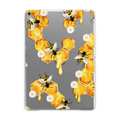Honeycomb with Bees and Daisies Apple iPad Silver Case