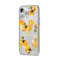 Honeycomb with Bees and Daisies iPhone 14 Pro Max Glitter Tough Case Silver Angled Image