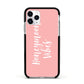 Honeymoon Vibes Apple iPhone 11 Pro in Silver with Black Impact Case