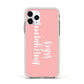 Honeymoon Vibes Apple iPhone 11 Pro in Silver with White Impact Case