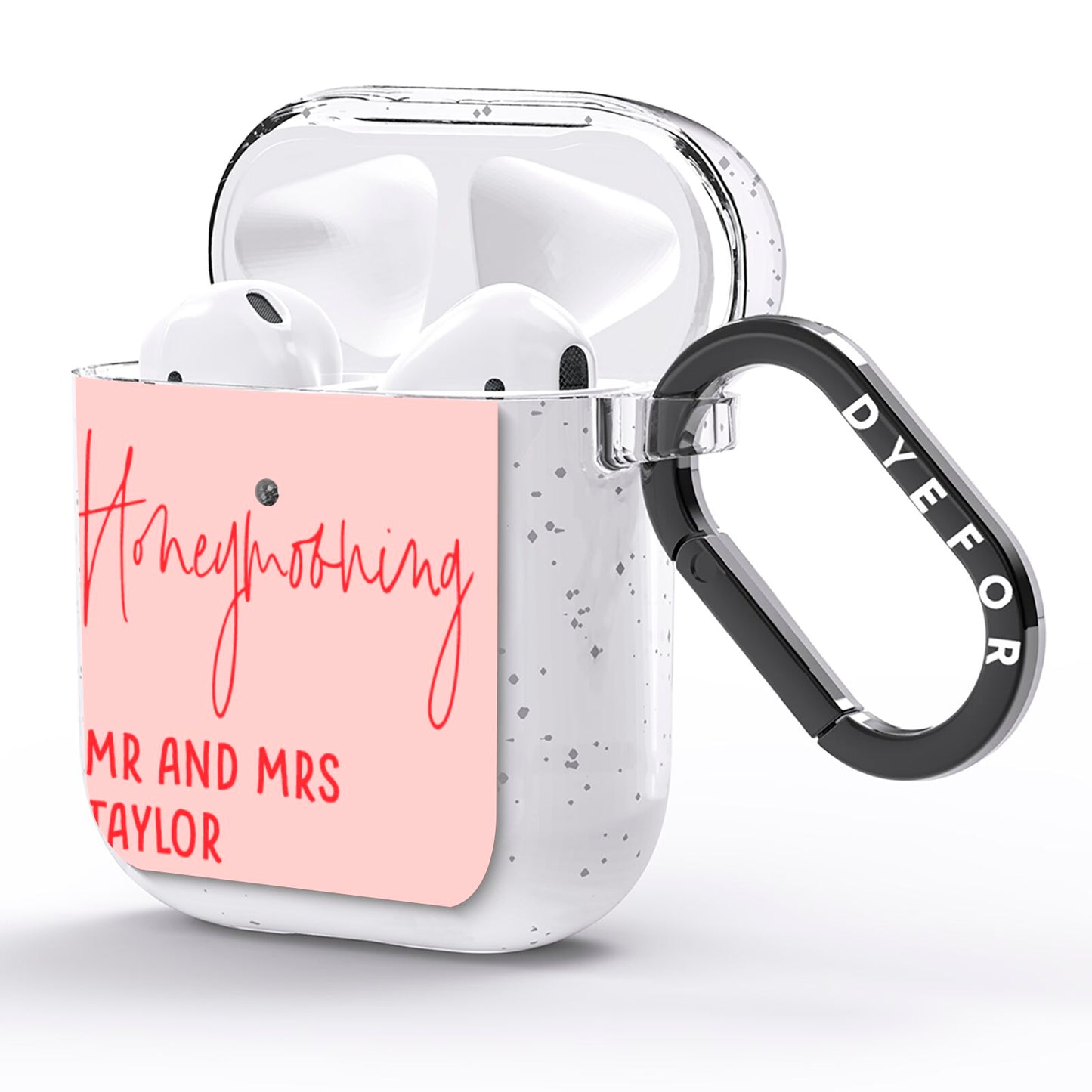 Honeymooning AirPods Glitter Case Side Image