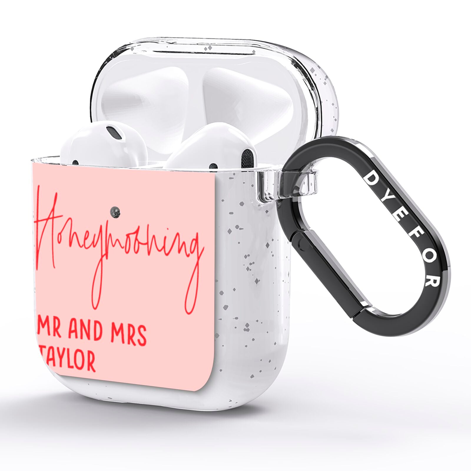 Honeymooning AirPods Glitter Case Side Image