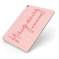 Honeymooning Apple iPad Case on Rose Gold iPad Side View