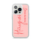 Honeymooning iPhone 14 Pro Clear Tough Case Silver