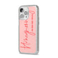 Honeymooning iPhone 14 Pro Max Glitter Tough Case Silver Angled Image