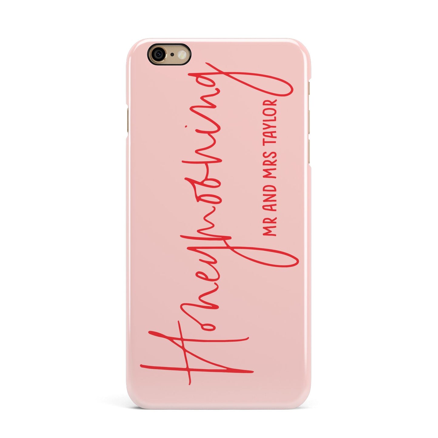 Honeymooning iPhone 6 Plus 3D Snap Case on Gold Phone