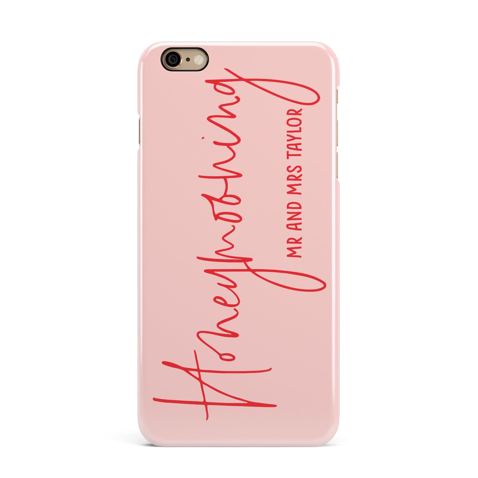 Honeymooning iPhone 6 Plus 3D Snap Case on Gold Phone