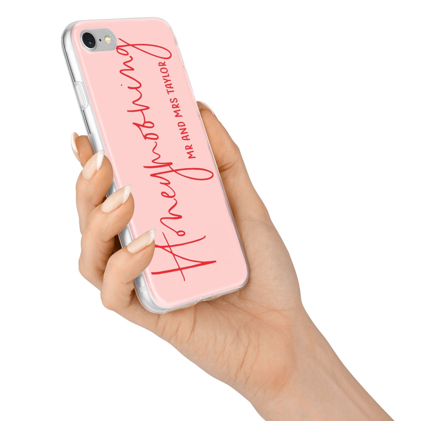 Honeymooning iPhone 7 Bumper Case on Silver iPhone Alternative Image