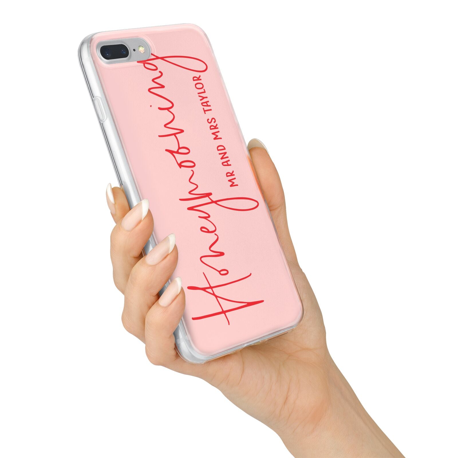 Honeymooning iPhone 7 Plus Bumper Case on Silver iPhone Alternative Image