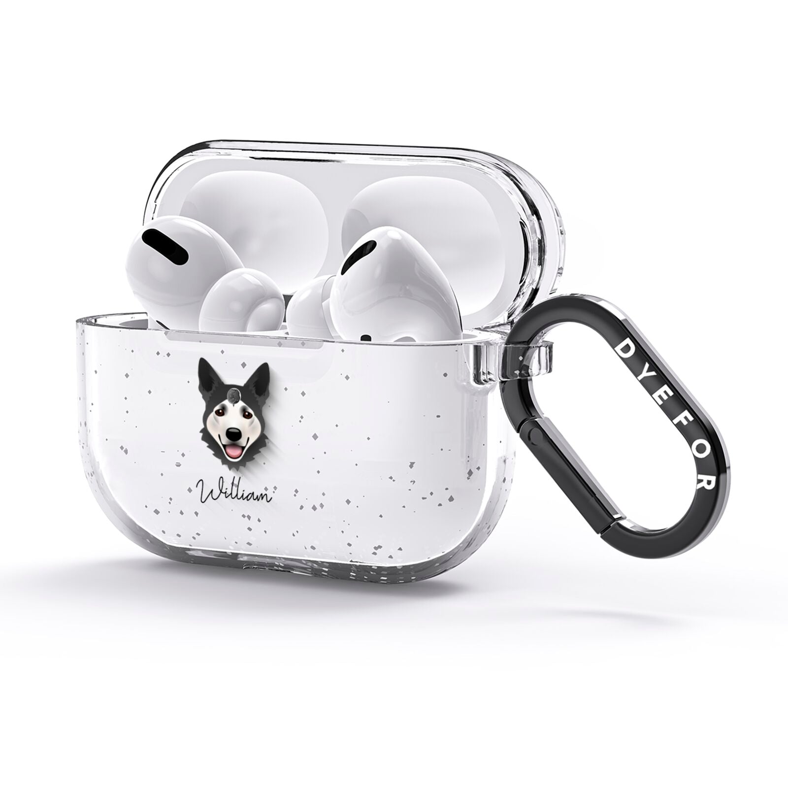 Horgi Personalised AirPods Glitter Case 3rd Gen Side Image