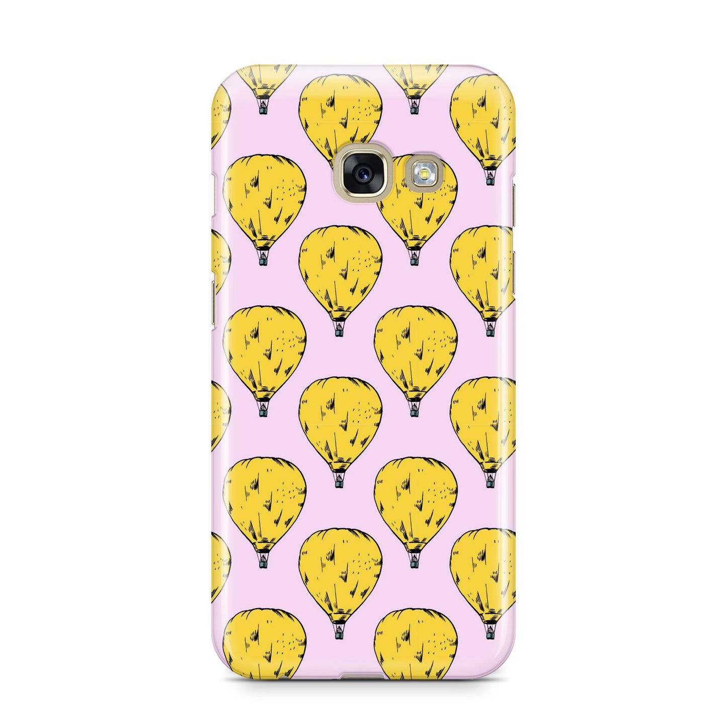 Hot Air Balloon Samsung Galaxy A3 2017 Case on gold phone