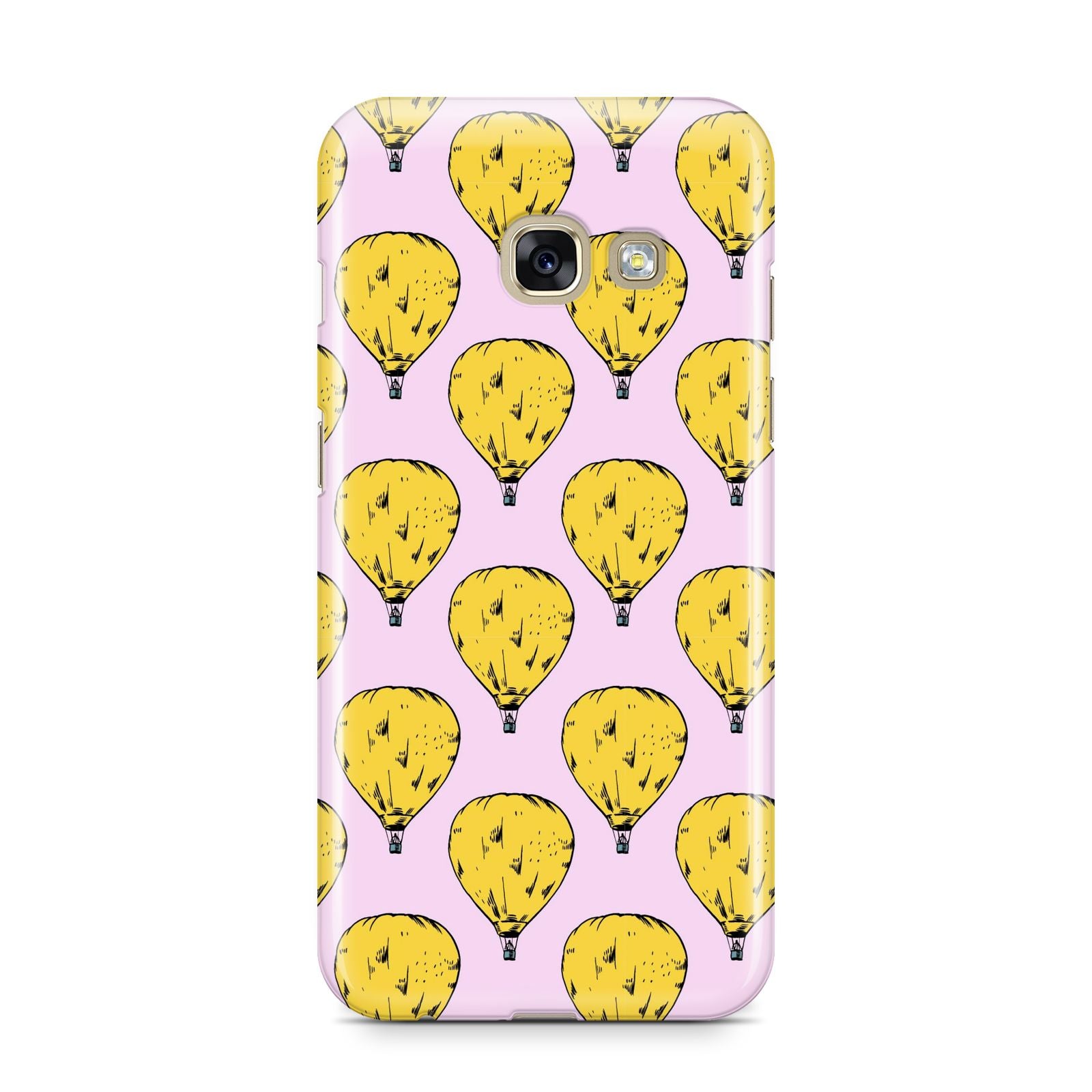 Hot Air Balloon Samsung Galaxy A3 2017 Case on gold phone