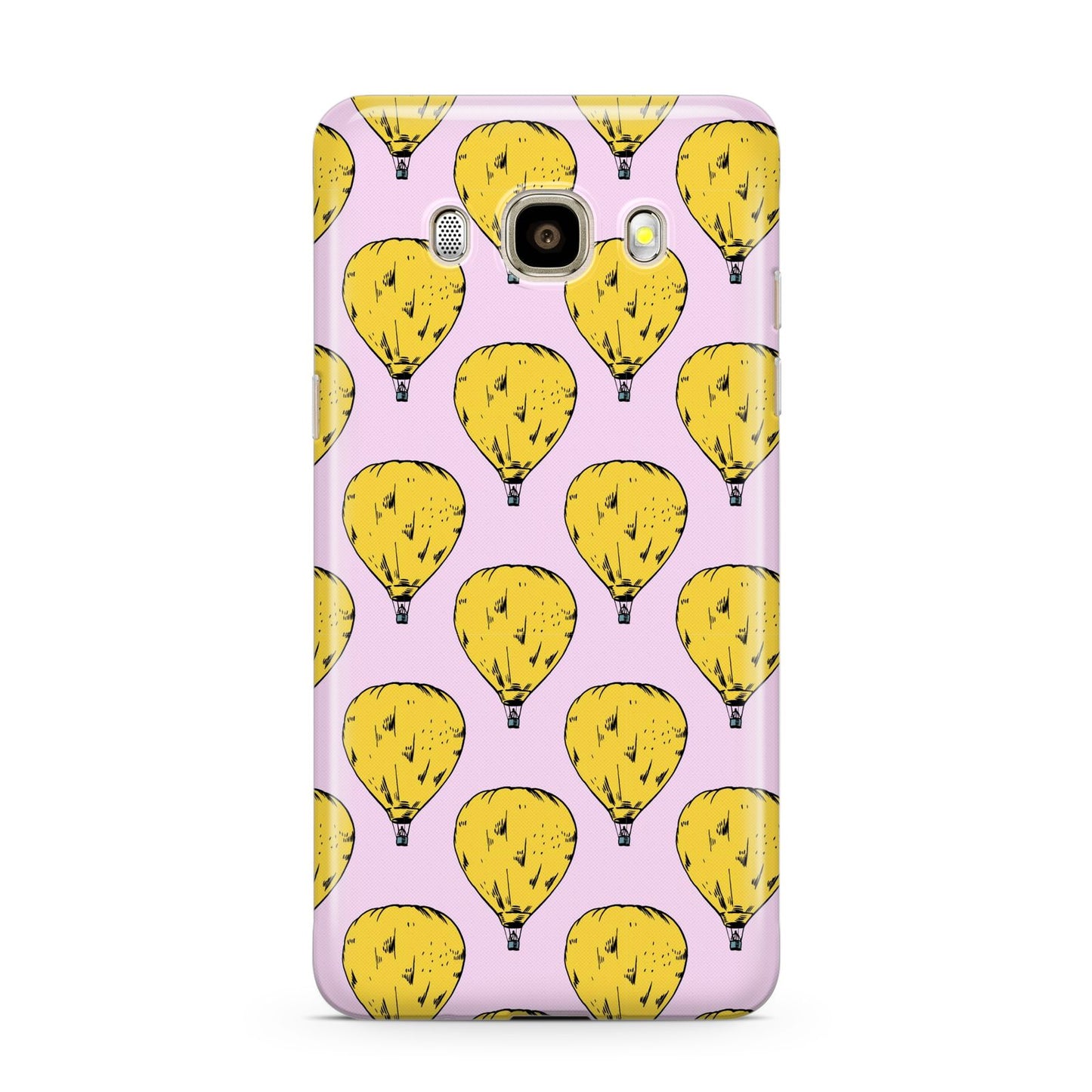 Hot Air Balloon Samsung Galaxy J7 2016 Case on gold phone
