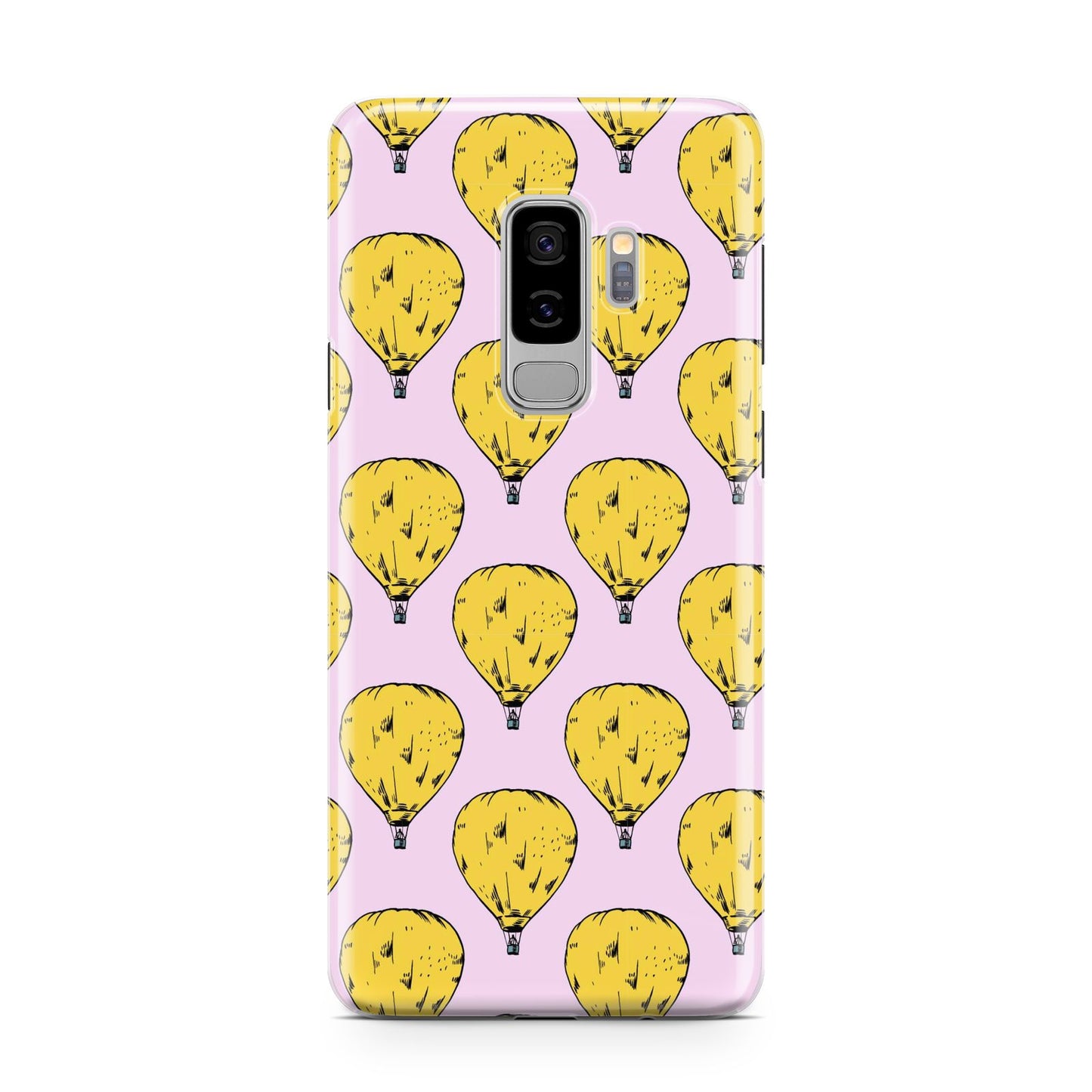 Hot Air Balloon Samsung Galaxy S9 Plus Case on Silver phone
